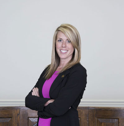 Picture of Michelle Strickland (new Director of Marketing for HRMC) smiling.