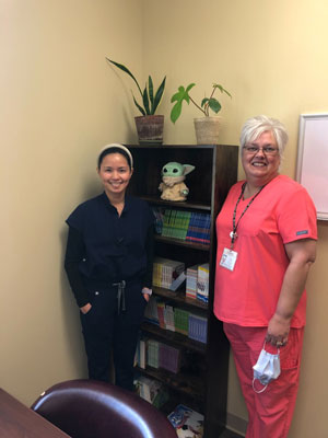 From left: Pediatrician Dr. Anne Abao-Beauchamp and Clinical Coordinator Tonya Faircloth from Coastal Plains Primary CareFrom left: Pediatrician Dr. Anne Abao-Beauchamp and Clinical Coordinator Tonya Faircloth from Coastal Plains Primary Care
